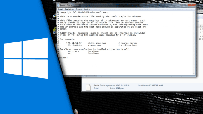 Windows Hosts Datei