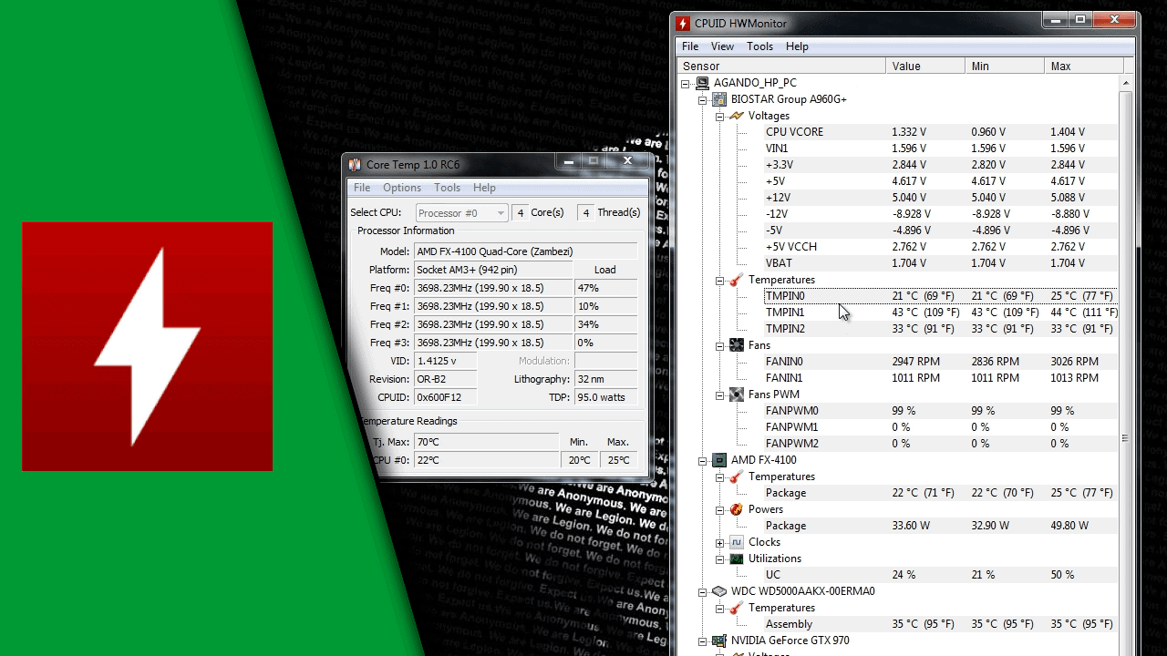 CPU Temperatur auslesen + GPU Temperatur