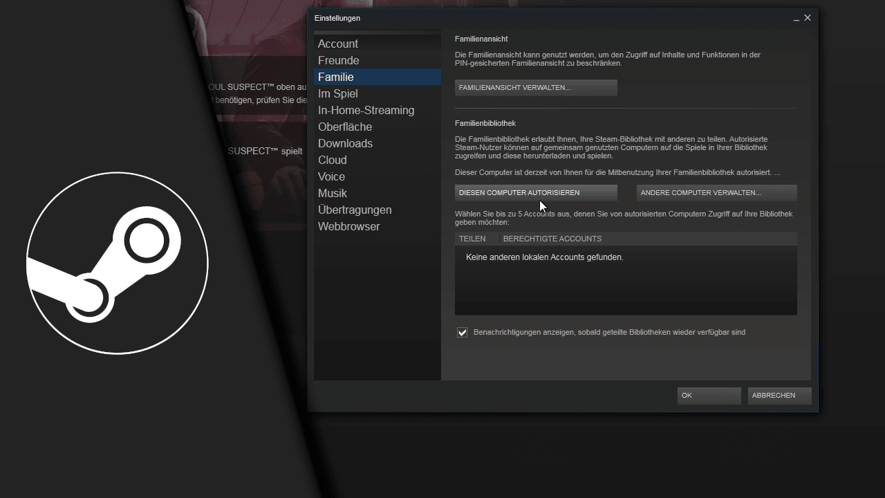 Steam Family Sharing Steam Familienbibliothek Aktivieren Technikshavo