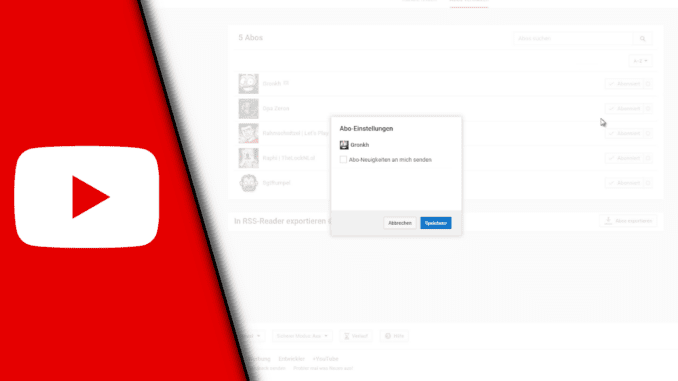 Youtube Abo Neuigkeiten
