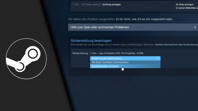 Steam Spiel zurückgeben