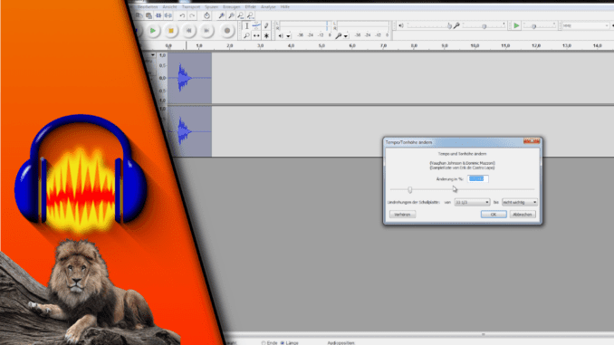 Audacity Löwengebrüll