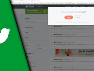 Twitter alle Tweets löschen