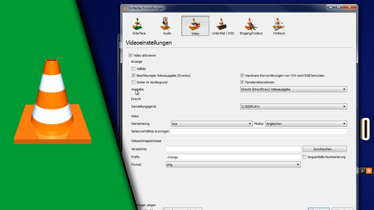 Video Hintergrund mit dem VLC Player Tutorial Technikshavo