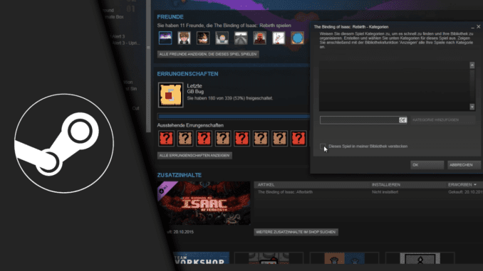 Steam Spiel verstecken