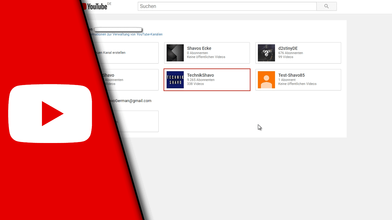 Youtube Kanal erstellen