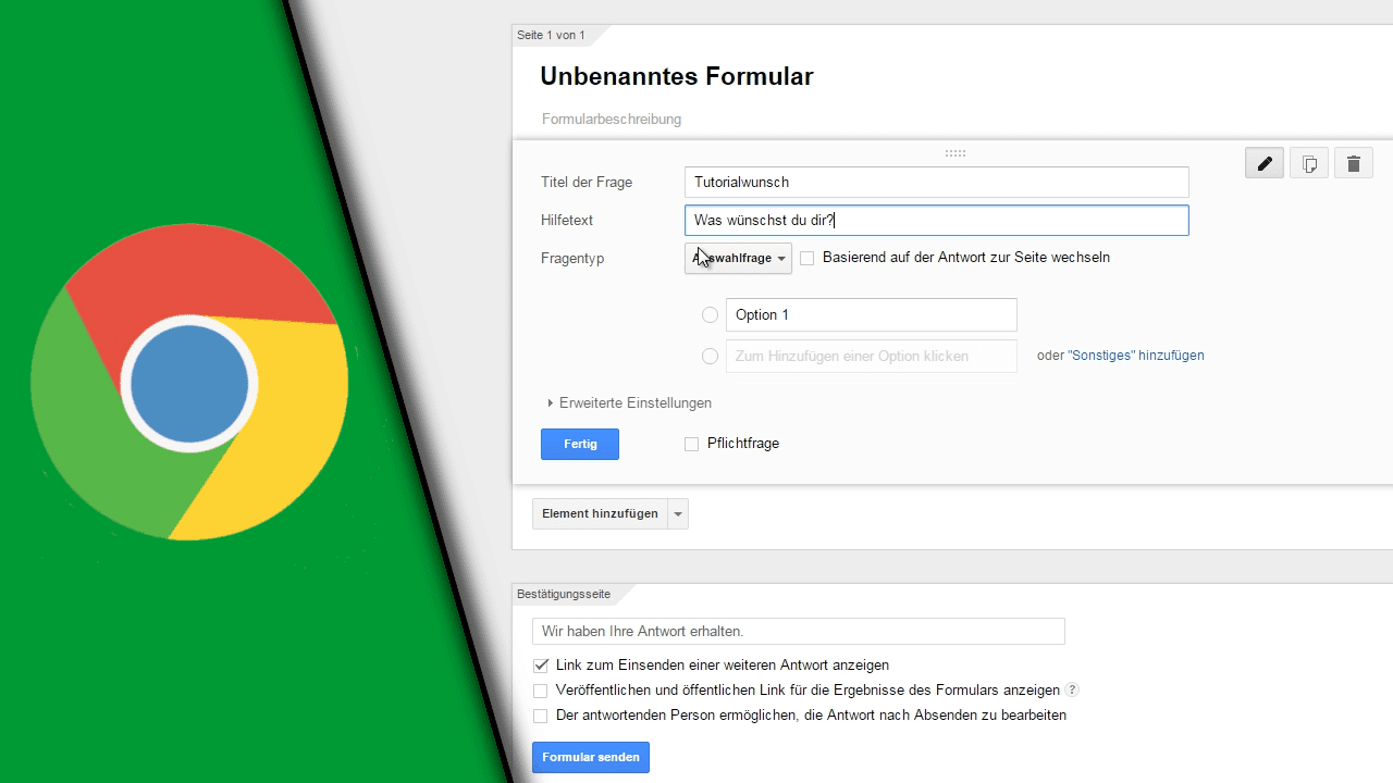 Google Formular erstellen
