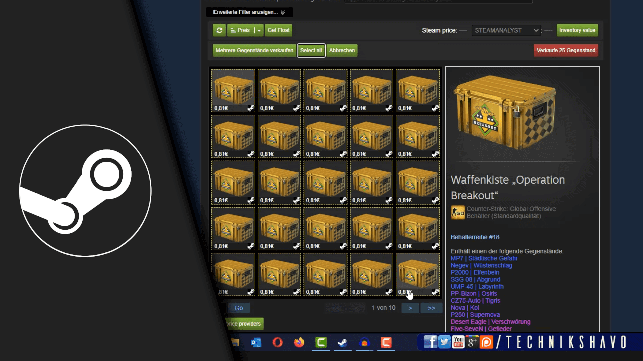 Steam Inventory Helper / Auf Steam mehrere Items verkaufen Tutorial