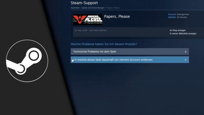 Steam Spiel entfernen