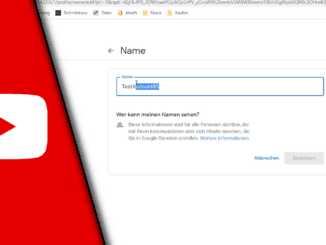 Youtube Name ändern