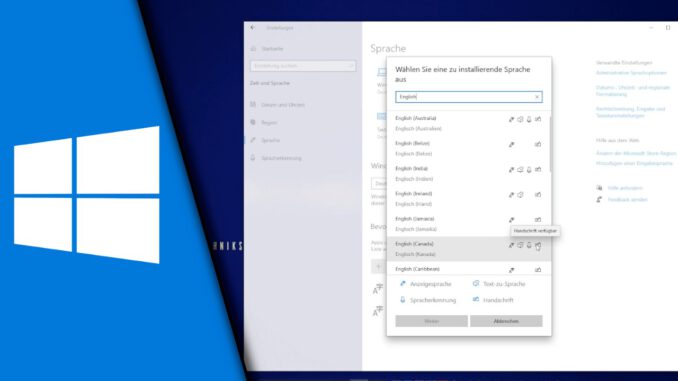 Windows 10 Sprache ändern