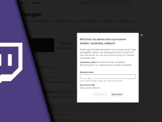Twitch Namen ändern