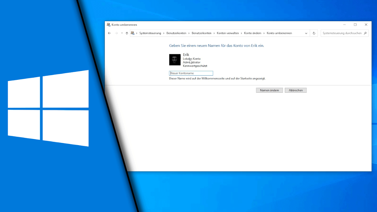 Windows 10 Benutzername ändern 2