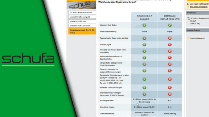 Schufa Auskunft Kostenlos