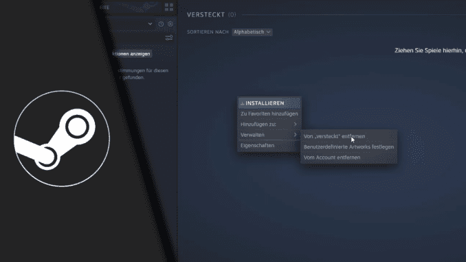 Steam versteckte Spiele anzeigen