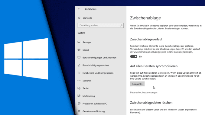 Windows 10 Zwischenablage