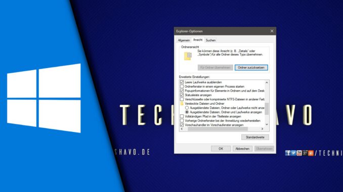 Windows 10 versteckte Ordner anzeigen