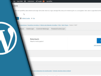 Wordpress BackUp erstellen