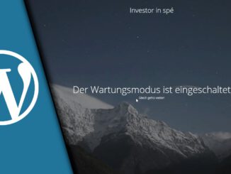 Wordpress Wartungsmodus