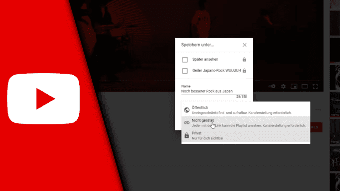 Youtube Playlist erstellen ohne Kanal