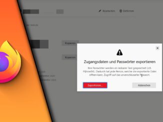 Firefox Passwörter exportieren