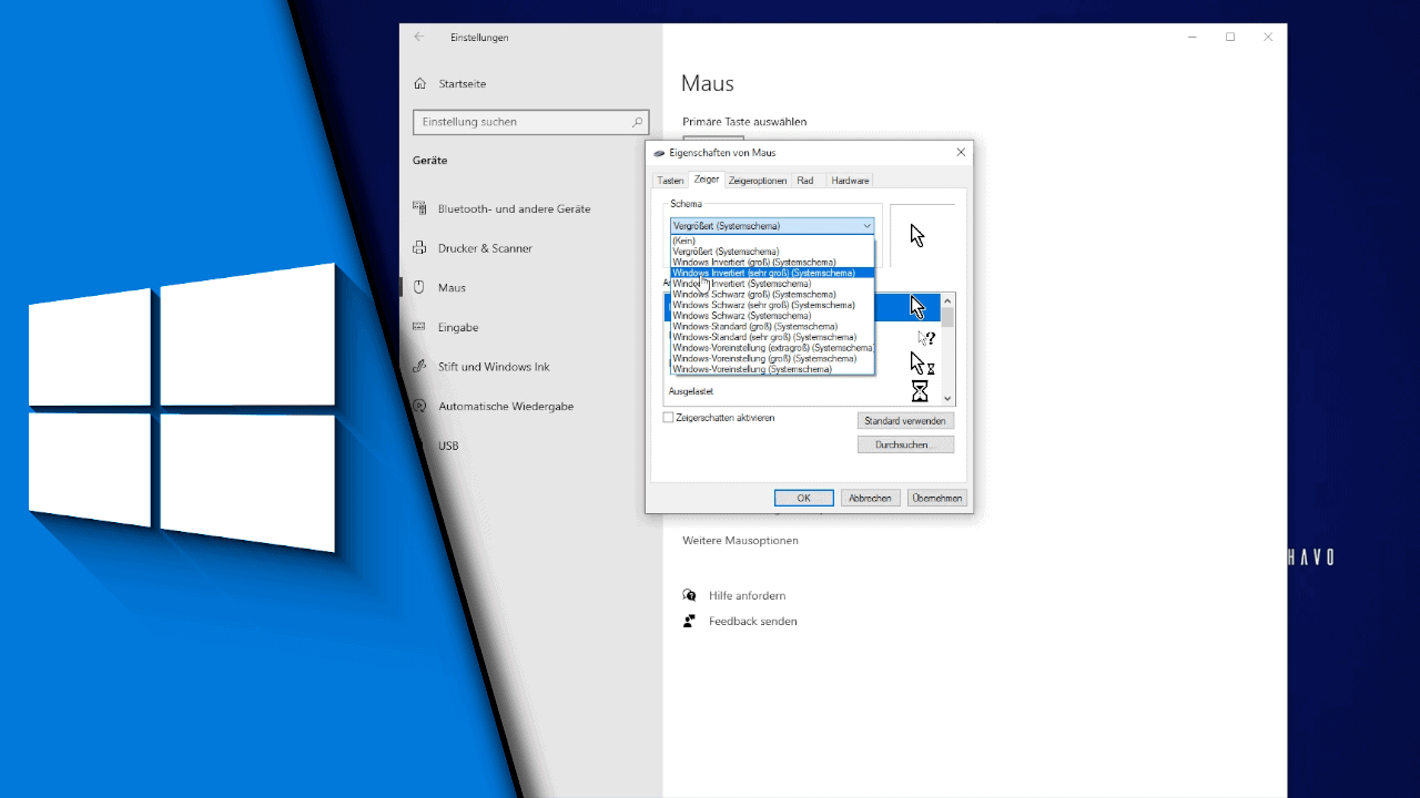 Mauszeiger ändern Windows 10