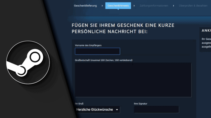 Steam Spiele verschenken