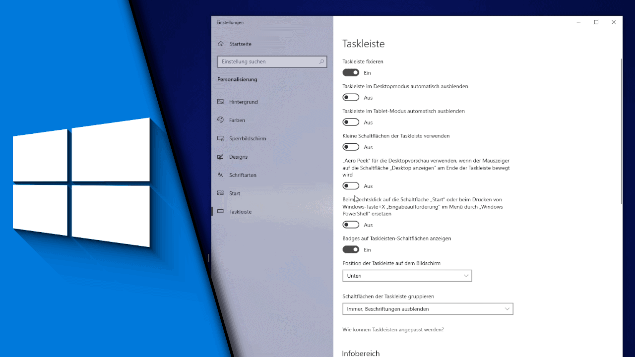 Windows 10 Taskleiste ausblenden - Technikshavo - Tutorials mit Qualität