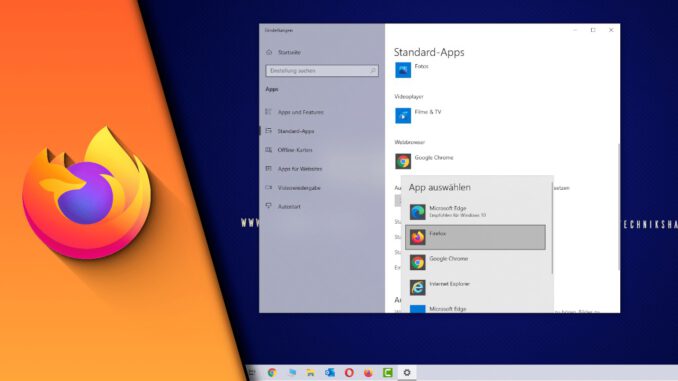 Firefox als Standardbrowser festlegen