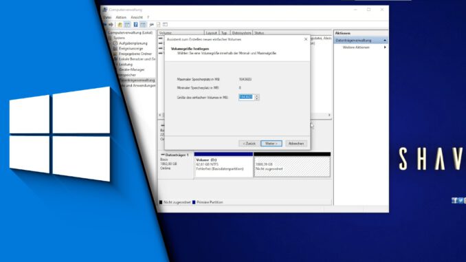 Windows 10 Partition erstellen