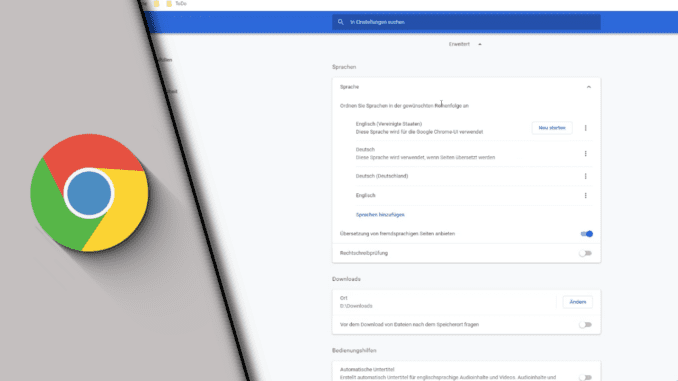 Chrome Sprache ändern