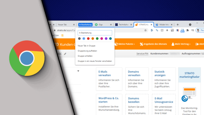 Chrome Tabs gruppieren