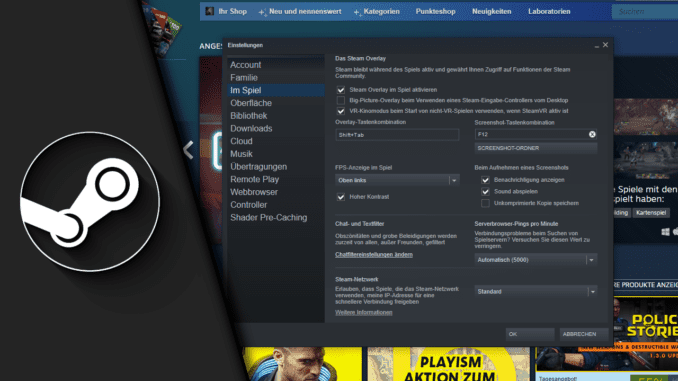 Steam Screenshot machen