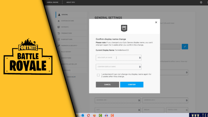 Fortnite Namen ändern