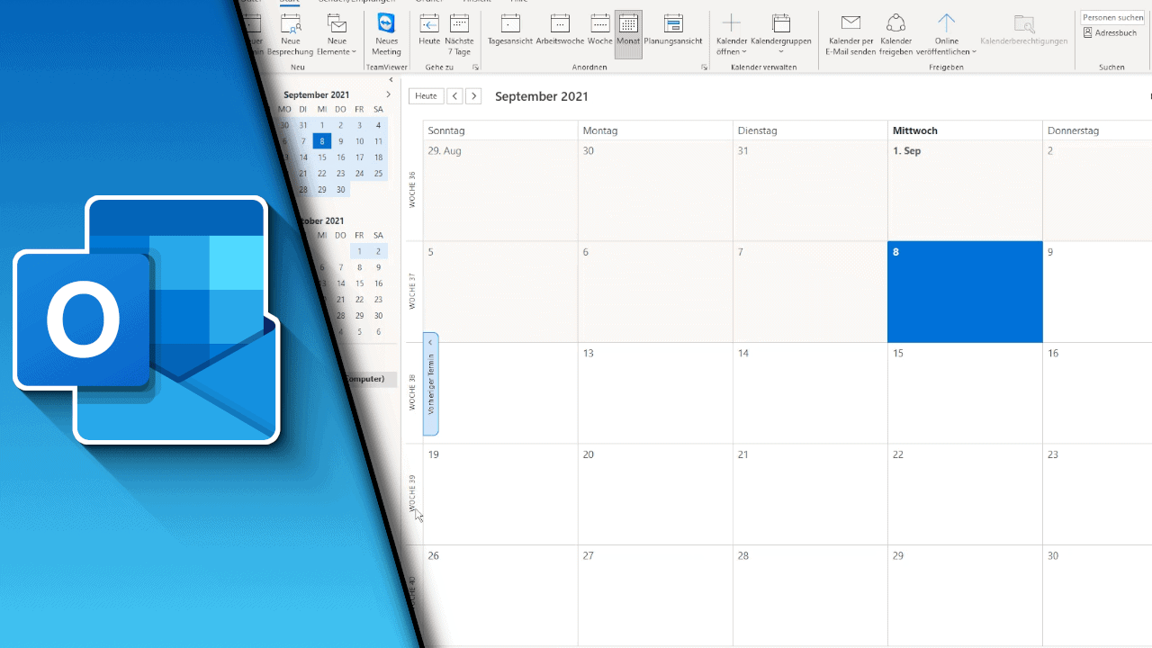 Outlook Kalenderwoche anzeigen