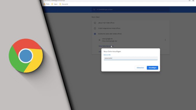 Chrome Startseite festlegen