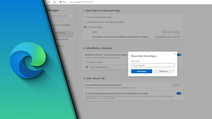 Edge Startseite festlegen Edge Startseite festlegen