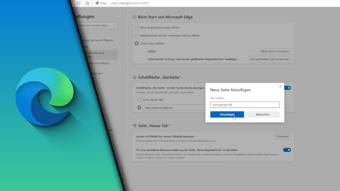 Edge Startseite festlegen