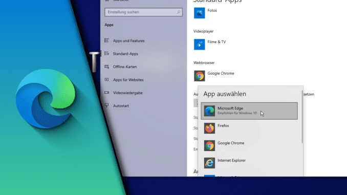 Edge als Standardbrowser festlegen
