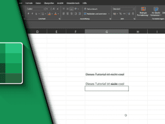 Excel Text durchstreichen