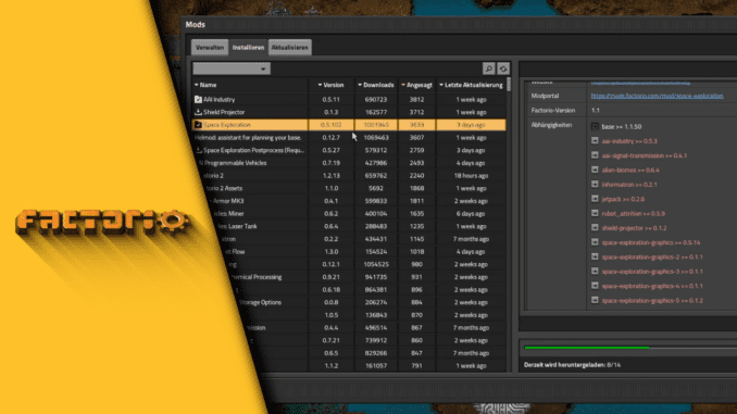 Factorio Mods installieren