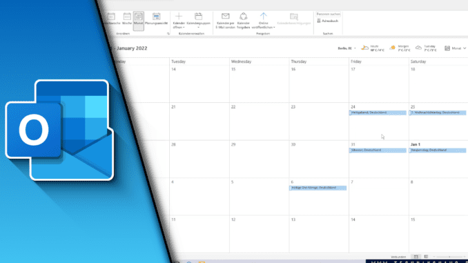Feiertage in Outlook anzeigen Feiertage in Outlook anzeigen
