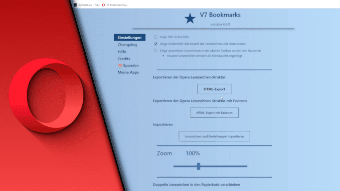 Opera Lesezeichen exportieren