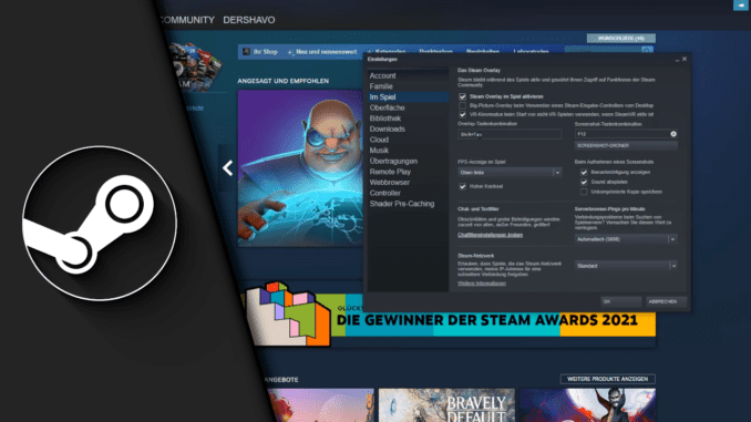 Steam Overlay aktivieren