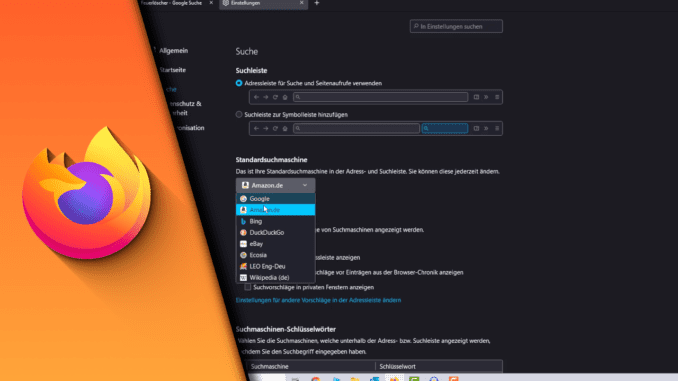 Suchmaschine ändern Firefox