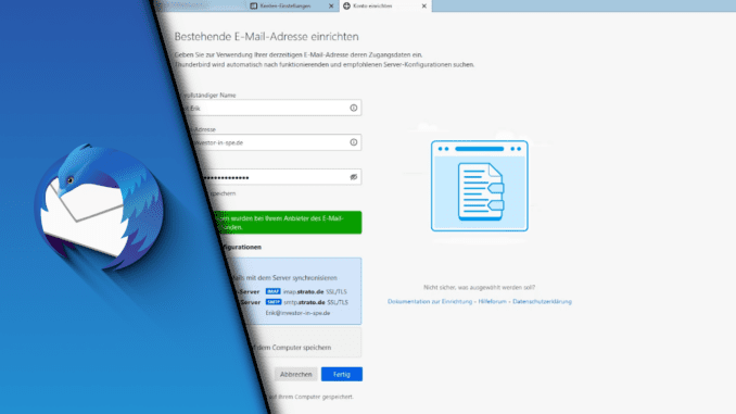 Thunderbird Email hinzufügen