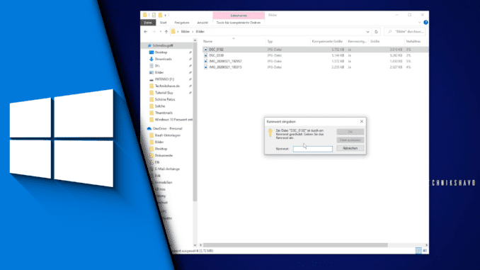 Windows 10 Ordner Passwort schützen
