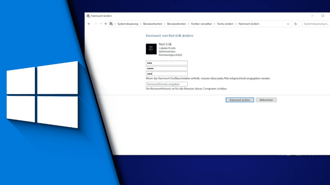 Windows 10 Passwort entfernen