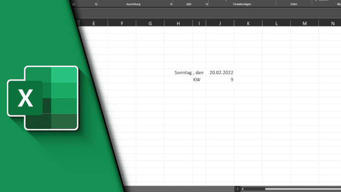 Excel Wochentag aus Datum