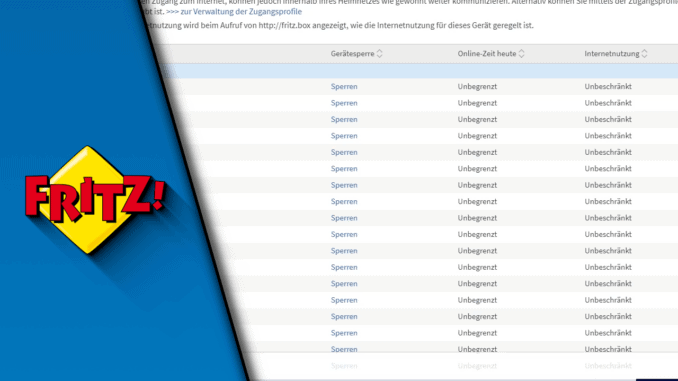 FritzBox Geräte sperren
